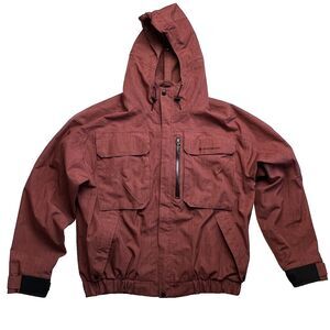 Redington Stratus III Wading Jacket Mens Rust Waterproof Fly Fishing Hooded L